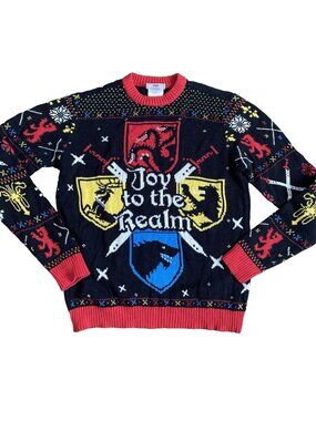 Game of Thrones Christmas Sweater Men's Size M Joy to the Realm Ugly Sweater